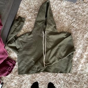 Green crop top sweater